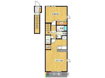 エバ-ラスティング・ステ-ジ(1LDK/2階)の間取り写真