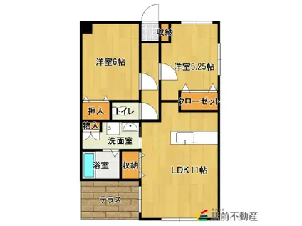 ルネスドギーパル(2LDK/2階)の間取り写真