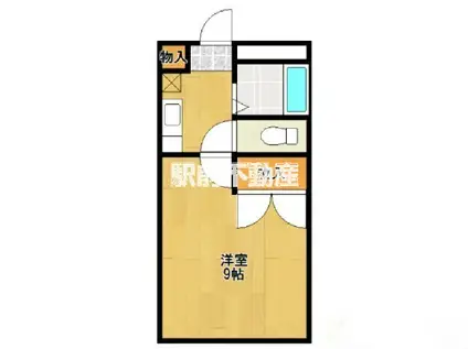 レオパレスレミュール(1K/1階)の間取り写真