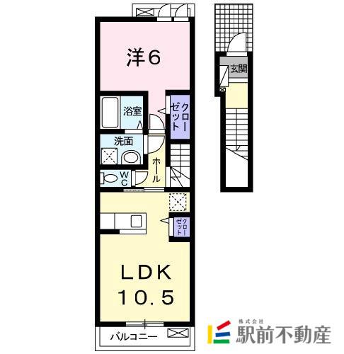 リコルドルーチェ(1LDK/2階)の間取り写真
