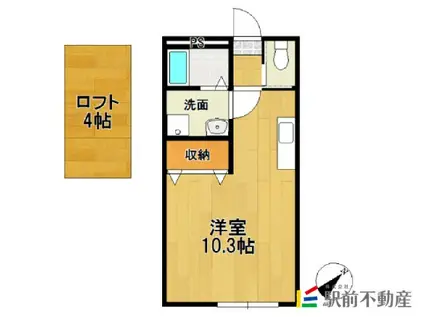 コーポMA(ワンルーム/2階)の間取り写真