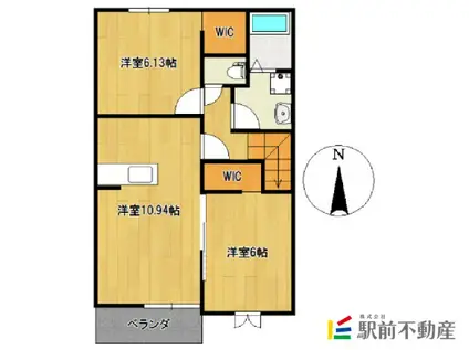 鹿児島本線 荒尾駅(熊本) 徒歩31分 2階建 築11年(2LDK/2階)の間取り写真