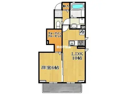 コージィコート柳川Ⅱ(1LDK/1階)の間取り写真