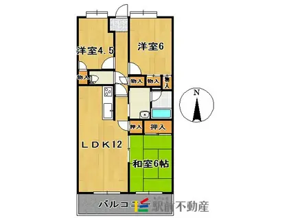 レジデンス新栄町(3LDK/8階)の間取り写真
