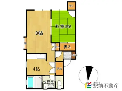 プリムローズ(1LDK/1階)の間取り写真