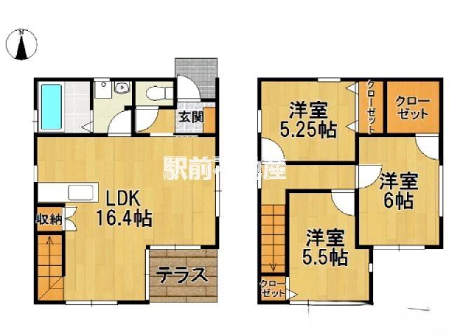 西鉄天神大牟田線 西鉄柳川駅 徒歩10分 2階建 築11年(3LDK)の間取り写真