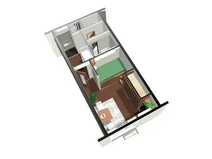 レオパレスTメゾン(1K/1階)の間取り写真