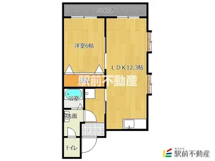 ラブラドール(1LDK/5階)の間取り写真