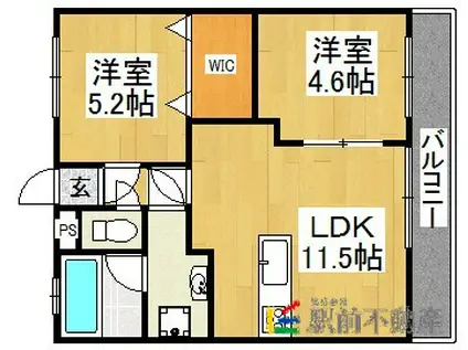 コーポF・P(2LDK/1階)の間取り写真