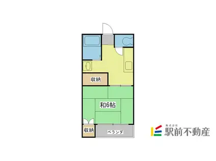 グレースハイツ(1DK/1階)の間取り写真