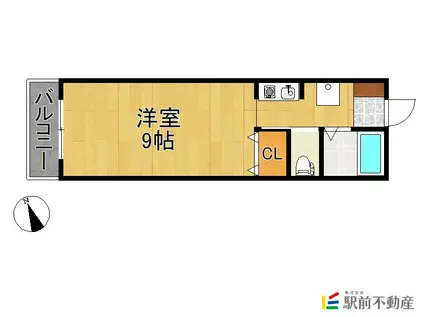 CSAP(1K/2階)の間取り写真