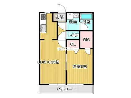 ノースアイランド(1LDK/1階)の間取り写真