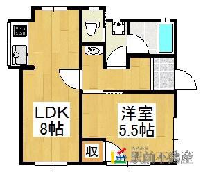 鹿児島本線 西牟田駅 徒歩71分 1階建 築54年(1LDK)の間取り写真