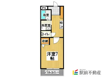 セントラルパークサイドマンション(1K/1階)の間取り写真