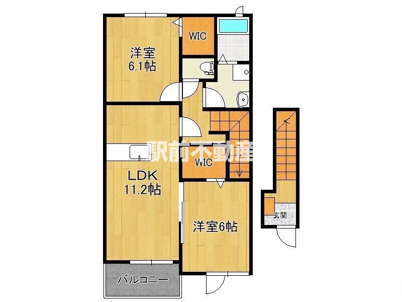 Yコンドル(2LDK/2階)の間取り写真