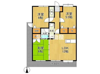 ベストビルディング(3LDK/7階)の間取り写真