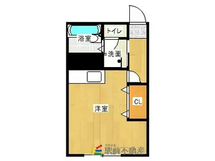 テンハウス(ワンルーム/2階)の間取り写真