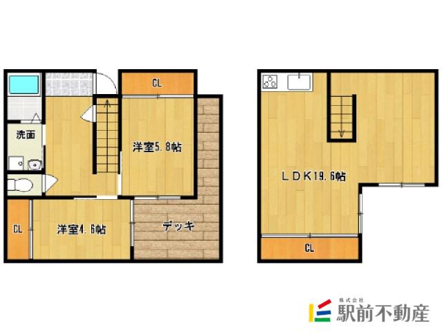 COMODO//17(2LDK/1階)の間取り写真