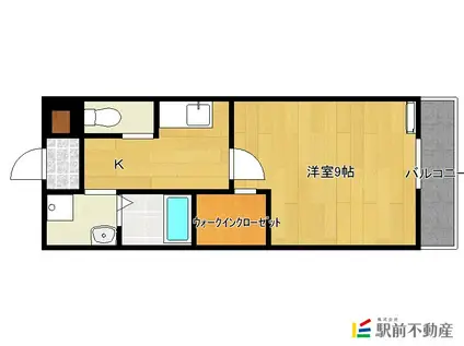 エクシートⅡ(1K/1階)の間取り写真