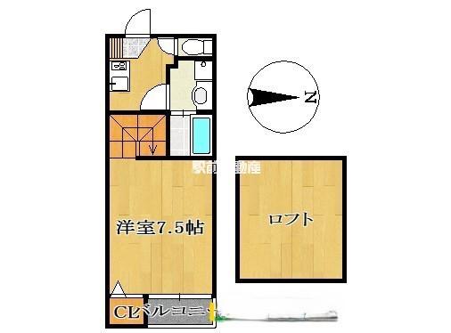 シエラ柳川(1K/1階)の間取り写真