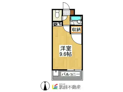 アップルハウス(ワンルーム/4階)の間取り写真