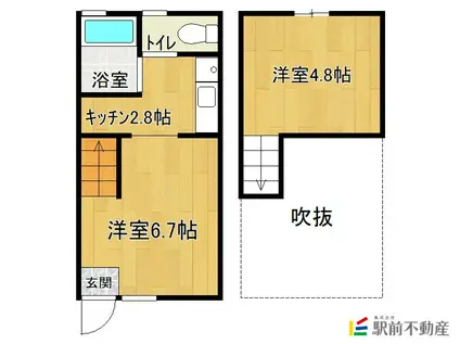 モデスティ五反田(2K/1階)の間取り写真