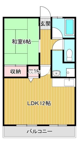 コーポ松本(1LDK/2階)の間取り写真