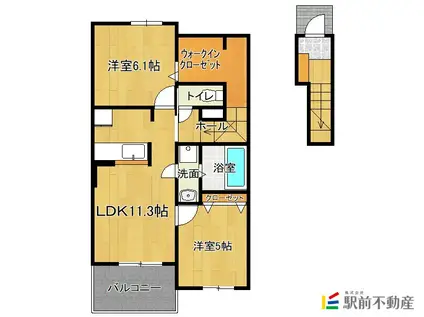 クラシコB(2LDK/2階)の間取り写真