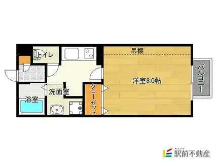 LUSSO(1K/1階)の間取り写真