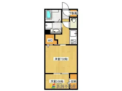 プルミエール(1SK/1階)の間取り写真