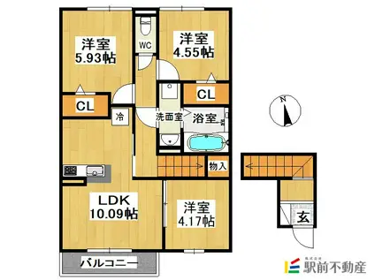 D-ROOM天領(3LDK/2階)の間取り写真