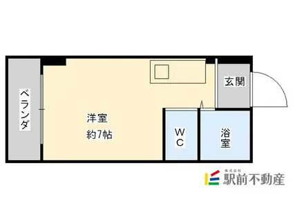 第8上野ビル(ワンルーム/6階)の間取り写真