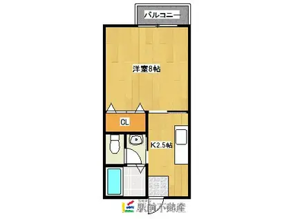 サンビレッジ赤坂A棟(1K/1階)の間取り写真