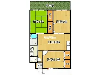 エヌハイム(3DK/2階)の間取り写真