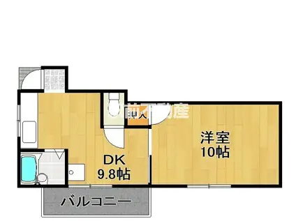 寿コーポ(1DK/1階)の間取り写真