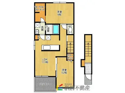 ル・ミール Ⅱ(2LDK/2階)の間取り写真