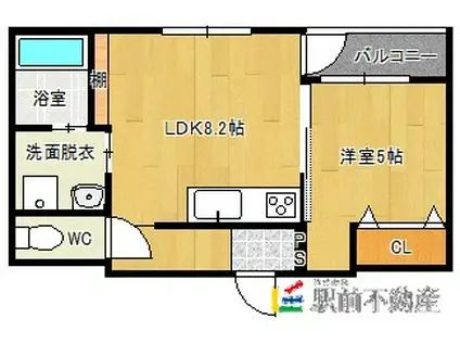 T-REGNO YAME(1LDK/3階)の間取り写真