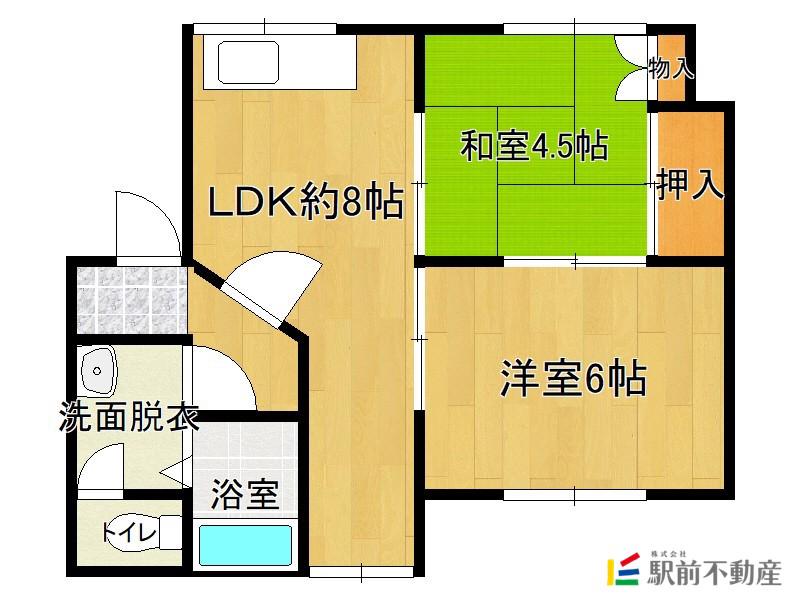 コーポ望(2LDK/1階)の間取り写真