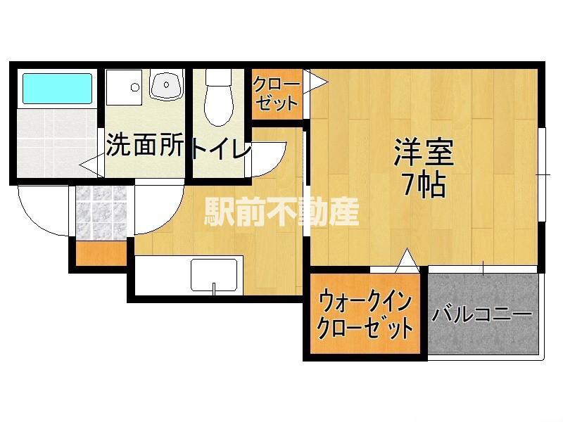 ATTIRANT(1K/1階)の間取り写真