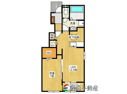 アルカンシェルⅦ(1LDK/1階)の間取り写真