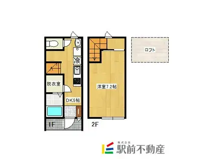 ナナザスタイル長浜(1SDK/1階)の間取り写真