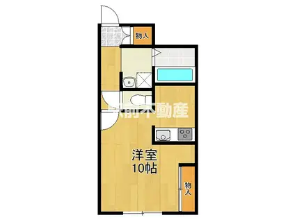 レオネクストウイロウⅢ(ワンルーム/2階)の間取り写真