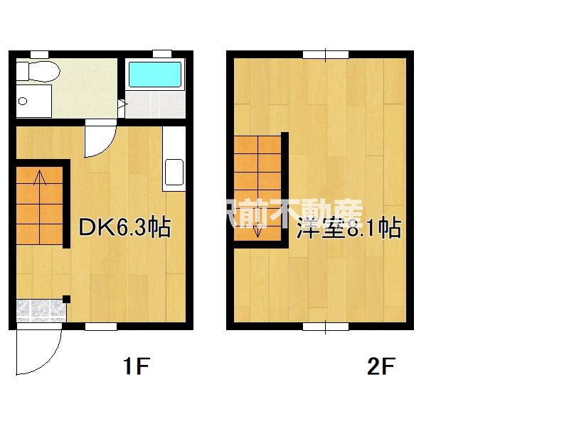 サンマリノ湯納楚(1DK/1階)の間取り写真