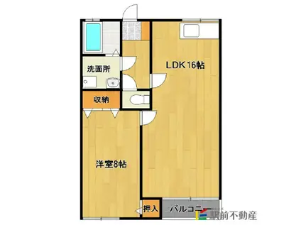 ファミール希 (1LDK/2階)の間取り写真