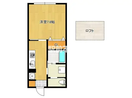 グレイスコート(1K/2階)の間取り写真