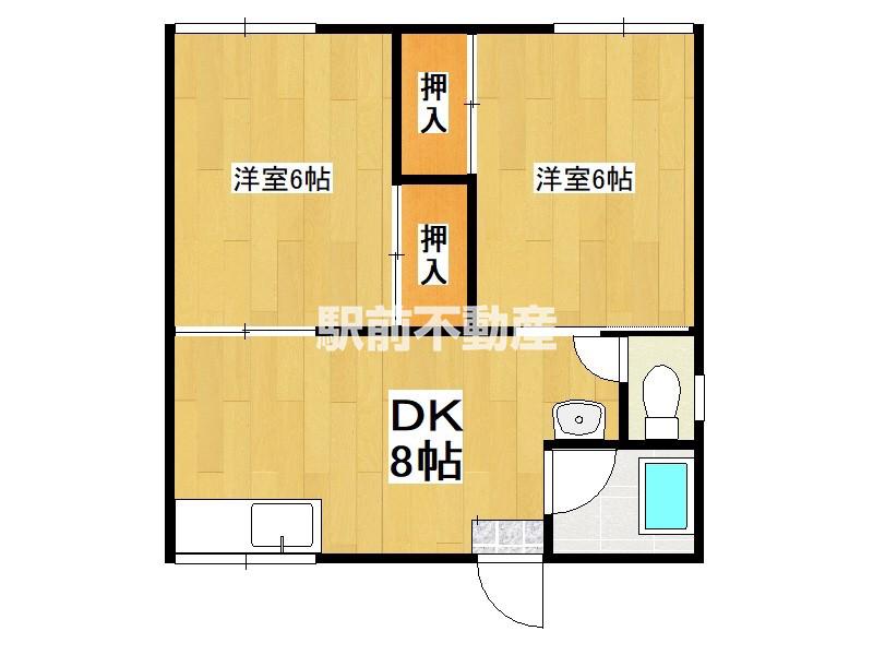 パナシアⅠ(2DK/1階)の間取り写真