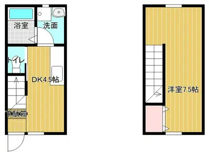 セレーノモロフジ(1DK/1階)の間取り写真