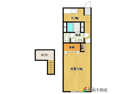 メゾン赤坂(1K/2階)の間取り写真