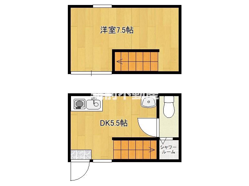 IKKA吉田C棟(1DK/1階)の間取り写真