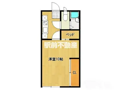 レオパレススリーアーチⅡ(1K/2階)の間取り写真